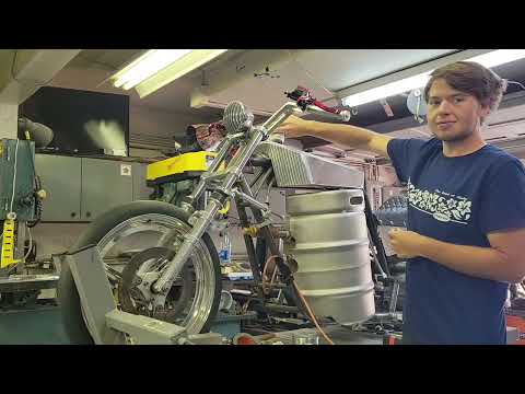 First Motorcycle to use Beer as Rocket Fuel!