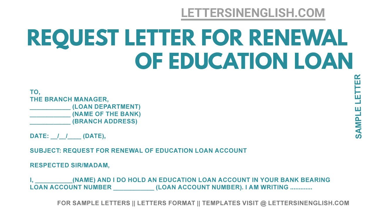 write a letter to bank manager for education loan