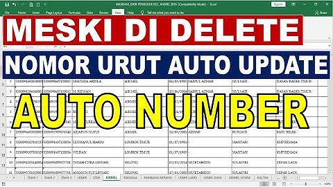 Cara Membuat Nomor Urut Tetap Berurutan Secara Otomatis di Ms Excel || Auto Number || Nomor Otomatis