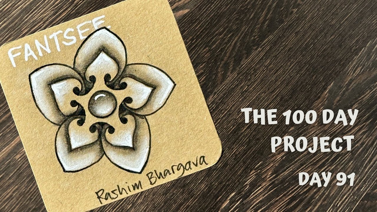 Day 91 of 100 Days of Tangling - Fantsee