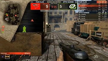 FaZe Attach 1v3 Round 11 SnD Clutch vs. OpTic Gaming (Call of Duty: WW2 Season 1 Playoff)