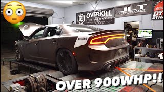 MY HELLCAT MADE OVER 900 HORSEPOWER TO THE WHEELS!! | INSANE 60-140MPH PULL!