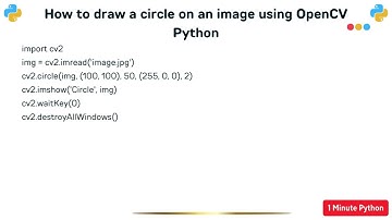 How to draw a circle on an image using OpenCV Python