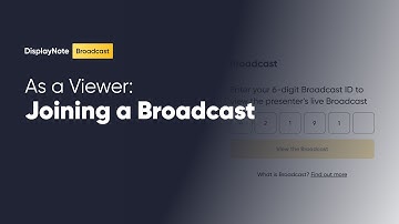 As a Viewer: Joining a Broadcast