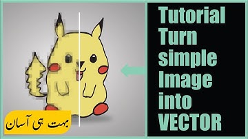 Tutorial 2 | How to turn simple Pikachu into Vector in Corel Draw |  #Easy #pikachu #urdu #hindi