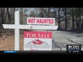 Not haunted sign draws attention to house for sale in massachusetts town