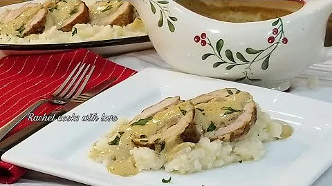 SAUSAGE STUFFED PORK TENDERLOIN | Mustard Sauce | ...