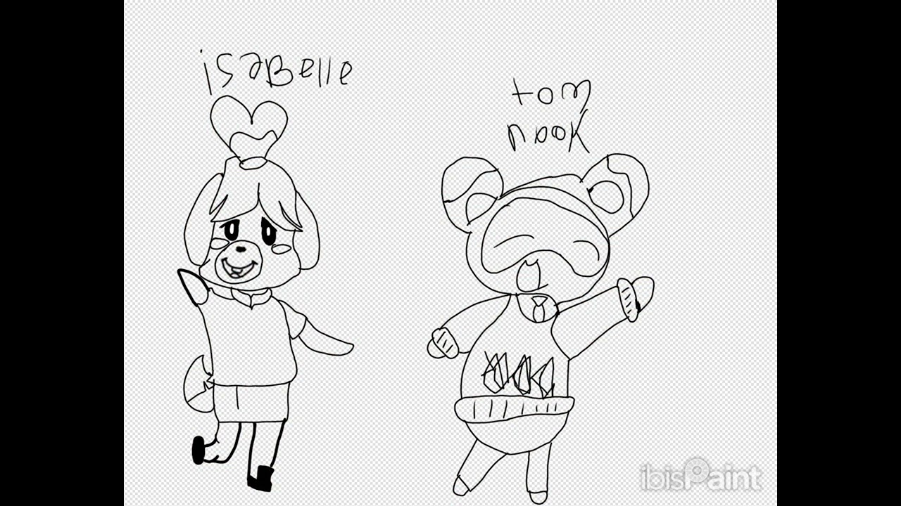 Animal Crossing: New Horizons drawing! Tom Nook and Isabelle! Who should I draw next?