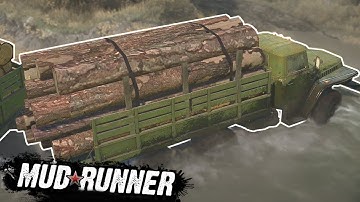LOG-HAULING THROUGH HUGE BOG! - Spintires: MudRunner Multiplayer Gameplay - Bog Map Gameplay