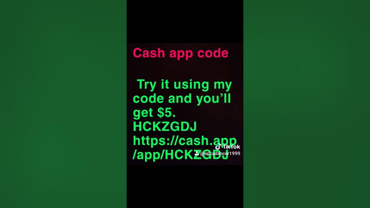 please use my cash app code YouTube
