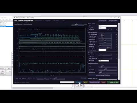 Praat AudioTools: SPEAR Fast Resynthesis