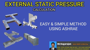 ESP-External Static Pressure Calculation for HVAC Duct l ASHRAE Standard l Step By Step Procedures