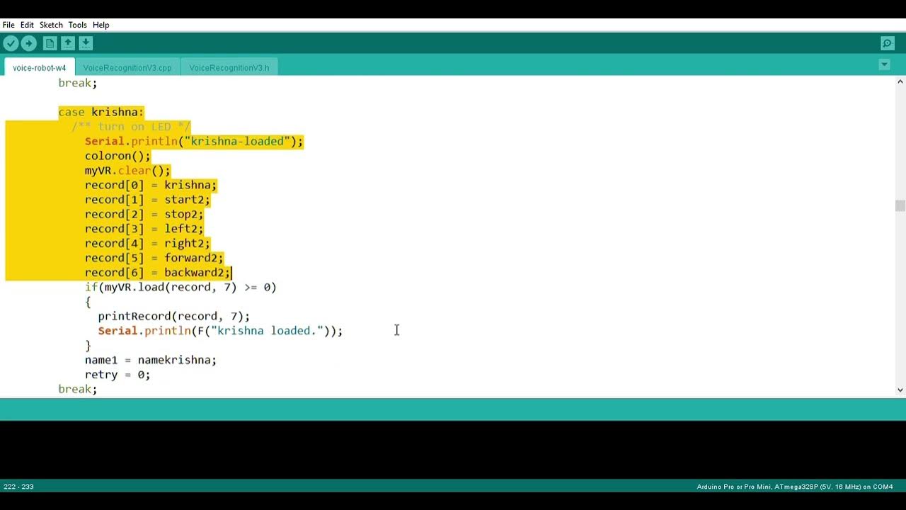 Robotics code2-How to code for Voice controlled Robot- Arduino UNO and ...