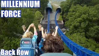 MILLENNIUM FORCE - Back Row POV - FIRST TIME back row RACTION!