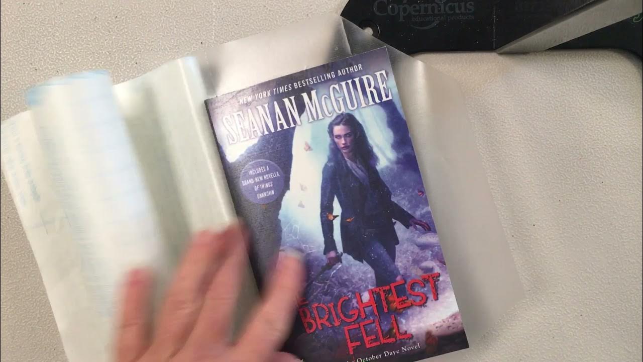 How to cover a paperback book with Protecto Film YouTube