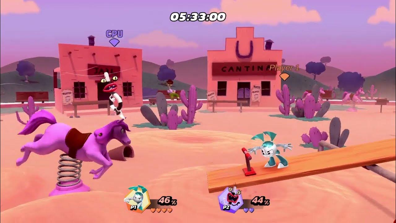 Nickelodeon AllStar Brawl Jenny vs Oblina (Showdown at the Teeter