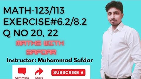 Math-123/113 Ex No 6.2/8.2 Q No 20, 22 Applied Mathematics-I DAE Math First Year Scalars and Vectors