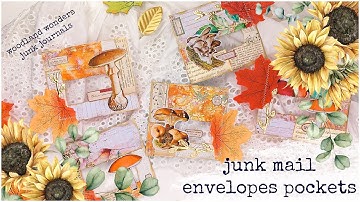 🌻 WINDOW POCKETS FROM JUNK MAIL ENVELOPES 🌻 Easy Tutorial! Junk Journal Ephemera