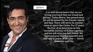 CARLOS MARIN (Il Divo) Report &quot;Corazón&quot; TVE 1 20 -12 -2021