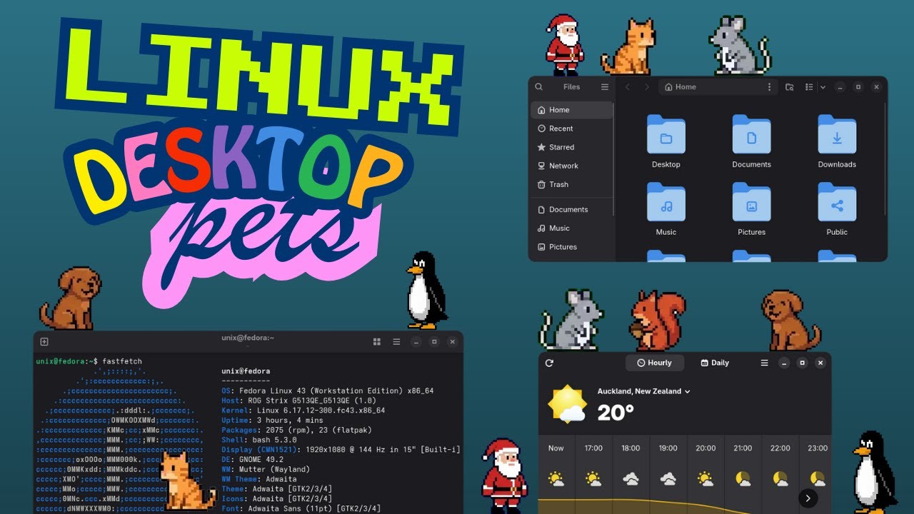 Linux Dog How to Get Desktop Pets on Linux! - YouTube