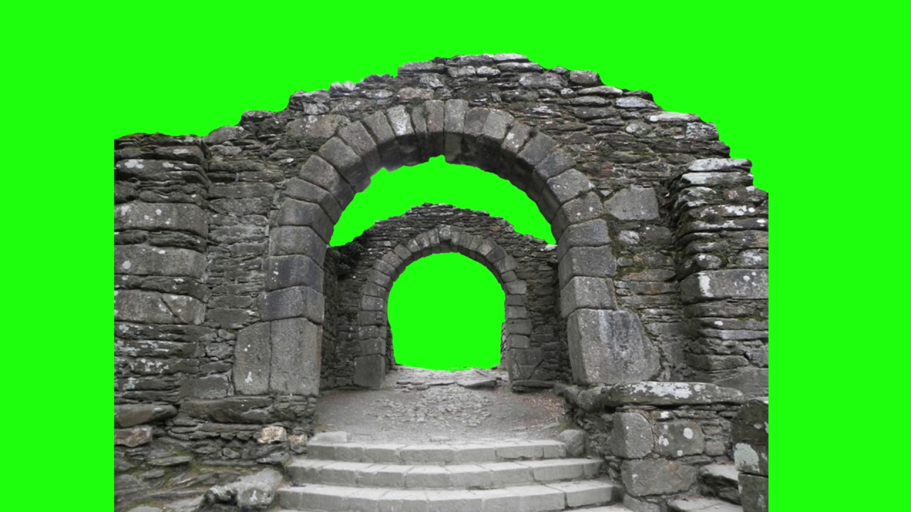 Arch Greenscreen GREEN SCREEN FOOTAGE Old Ruin Archway 100% FREE to USE FREE STOCK ...