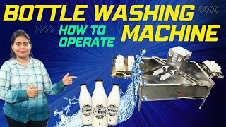 BOTTLE BRUSHING RINSING WASHING CLEANING MACHINE