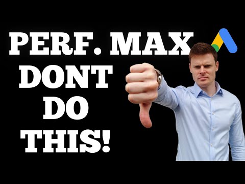 AVOID THIS OPTION WITH PERFORMANCE MAX CAMPAIGNS