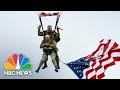 97-Year-Old U.S. Paratrooper Veteran Jumps In D-Day Rerun | NBC News