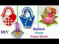 4 Gift basket made with Foam sheet at home| Easter/valentine gift basket | DIY basket making ideas