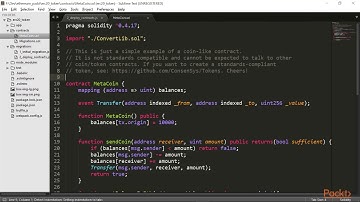 Ethereum Projects: Creating an ERC20 Token |packtpub.com
