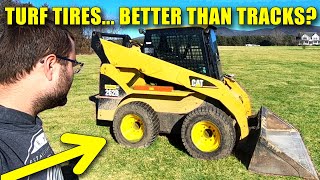 THE BEST SKID LOADER TURF TIRES I HAVE FOUND (Galaxy Mighty Mow Turf Tires)