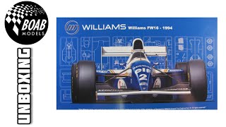 Williams Renault FW16 - 1/20 Fujimi Unboxing - Ayrton Senna & Damon Hill - 1994 F1 car