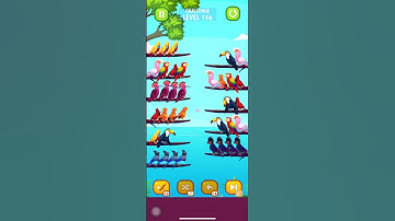 Bird sort puzzle walkthrough challenge level 156#trending #viral #game #shortvideo