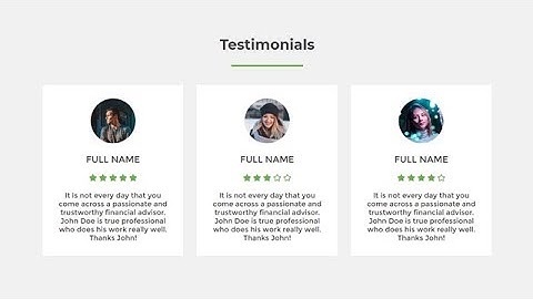 Responsive testimonials section using only HTML & CSS