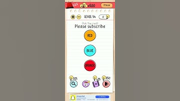 Brain test Level 54 Gameplay , pick the red