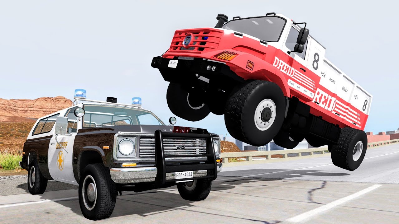 Crazy Police Chases #109 - BeamNG Drive Crashes