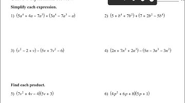 Algebra 2-Unit 5 Polynomials Review