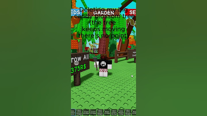 DELETING My Big Candy Blossom Tree In Grow A Garden #roblox #growagarden #games #robloxgames
