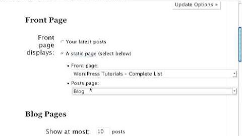 WordPress Tutorial - Make a Static Page Your Home/Front Page