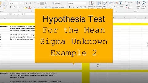 Hypothesis Test for Mean Sigma Unknown 2