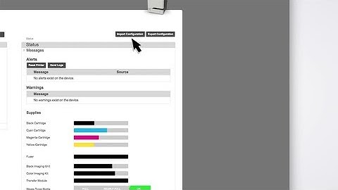 Lexmark Printer Overview—Importing and Exporting Settings