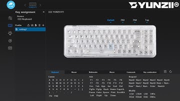 YUNZII X71: How to customize the keys and shortcuts
