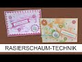 Tutorial karten mit rasierschaum gestalten  carmens bunte bastelwelt