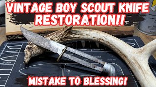 Vintage Boy Scout Knife Restoration:: Mistake To Blessing!