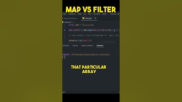 Learn the difference between MAP Vs FILTER in JavaScript