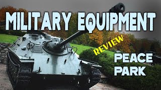 Military equipment in peace park