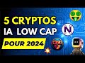 Top 5 des cryptos ia low cap pour 2024  potentiel x100 en bull run 