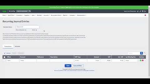 Sage Business Cloud Accounting (AME) - Process Recurring Journals