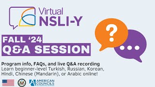 Virtual NSLIY Fall '24 Info and Q&A Session 05.13.24