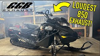 LOUDEST Skidoo 850 Exhaust! (GGB Mountain Can)